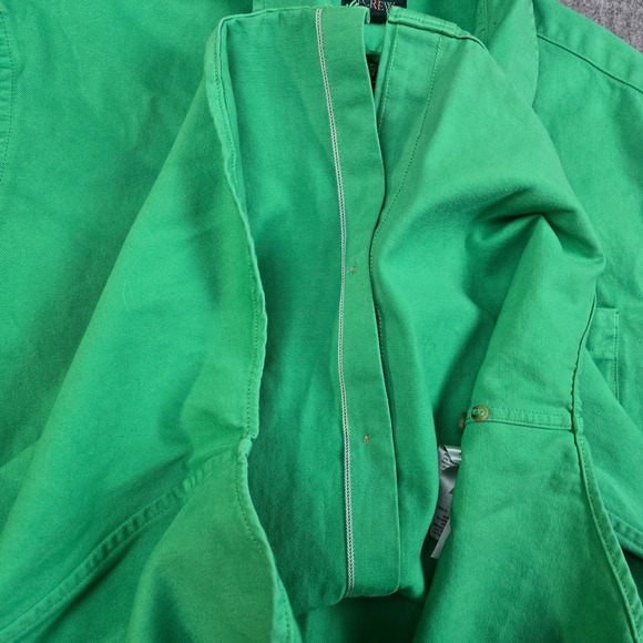 J.Crew Heavyweight Shirt Mens M Garment-Dyed Selvedge Shirt Green Outdoors - Picture 6 of 10